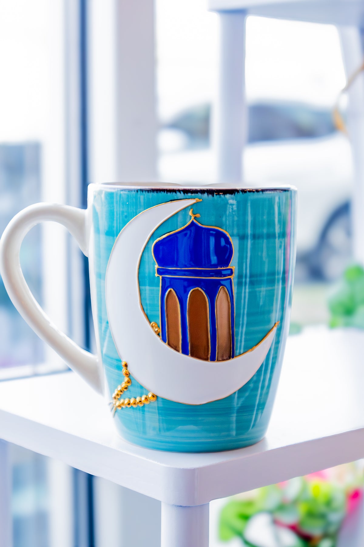 Crescent Moon with Islamic Mosque