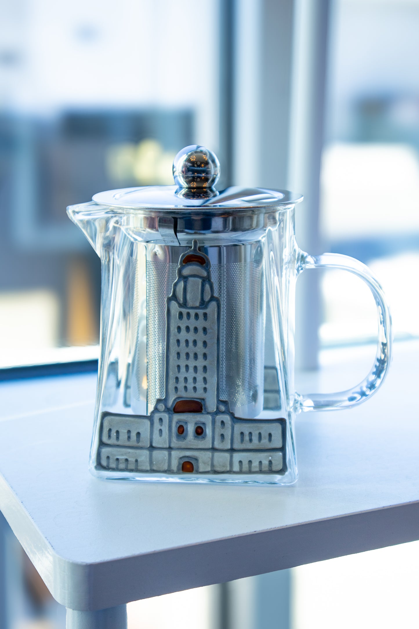 From: Hand-Painted Tea Pot – Nebraska Capitol