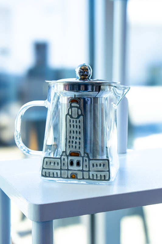 From: Hand-Painted Tea Pot – Nebraska Capitol