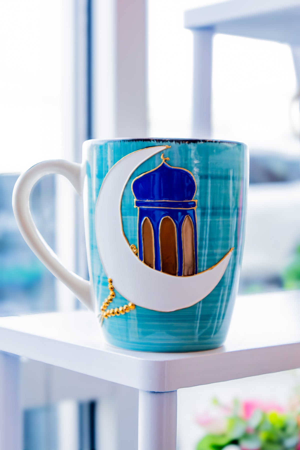 Crescent Moon with Islamic Mosque