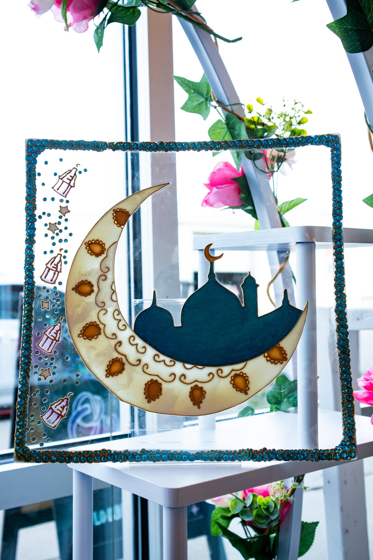 Ramadan Crescent Moon with Mosque