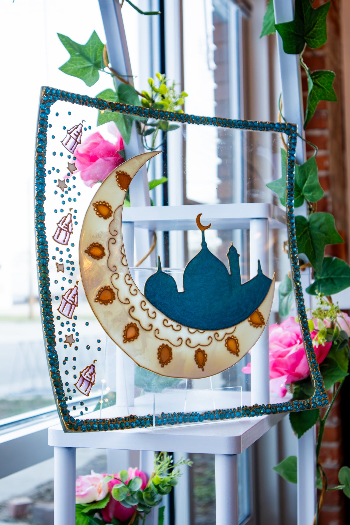 Ramadan Crescent Moon with Mosque