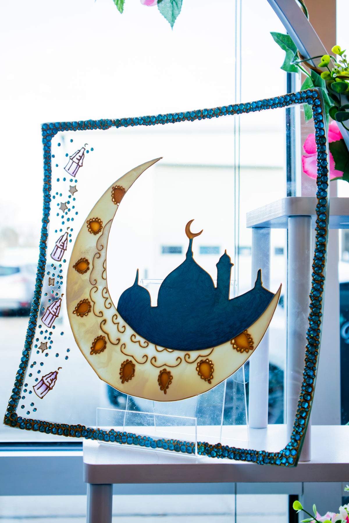 Ramadan Crescent Moon with Mosque