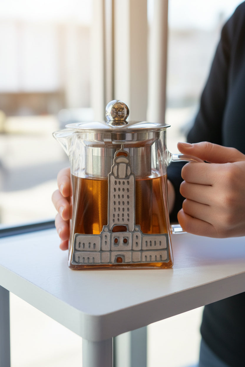 I want as a picture somebody hold it with a tea on it
