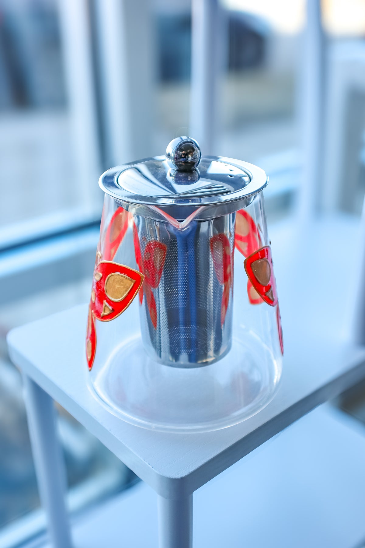 Orange Butterfly Teapot