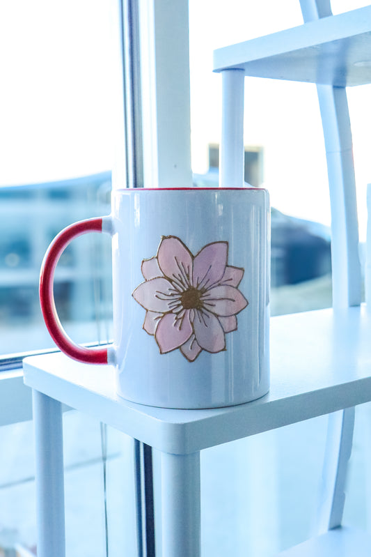 Frome:  Hand-Painted Rose Mug